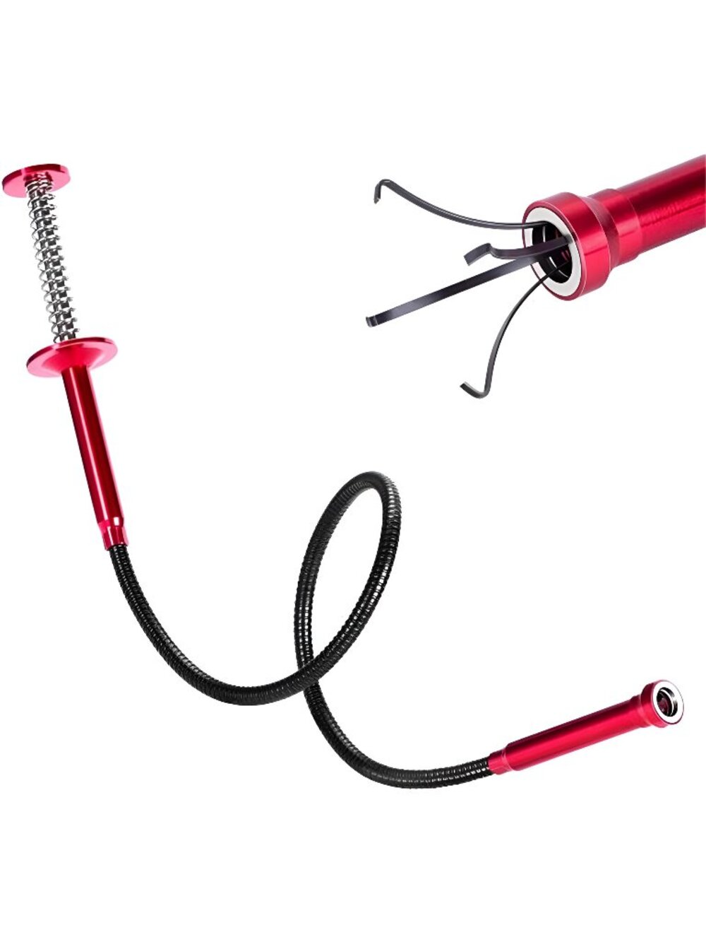 Bendable Flexible Magnetic Pickup Tool, 24'' Four Claw Grabber Tool